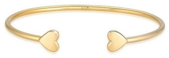 Elli PREMIUM Armreif Offen Herz Liebe 925 Sterling Silber goldfarben (10088004)
