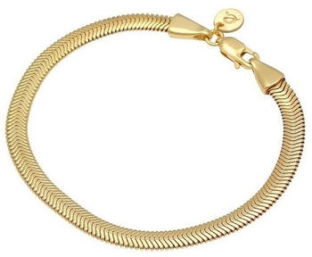 Elli Flach Elegant Schlangenkette Fischgräte 925 Sterling Silber Goldfarben (0212372220_16)