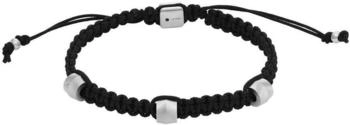Fossil Harlow Armband aus Edelstahl und Leder mit Schiebeverschluss für Herren (JF04567040)
