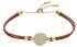 Fossil Sadie Glitz Disc Komponentenarmband aus mittelbraunem Leder (JF04545710)