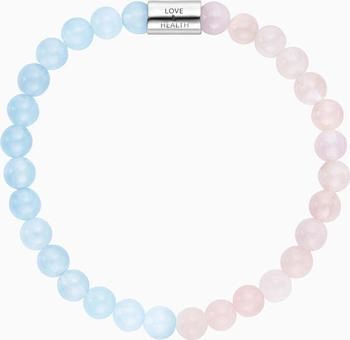 Engelsrufer Stretch-Armband mit Rosenquarz und Blauer Achat (ERB-HEAL-RQ-BA-S)