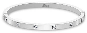 Lotus Armreif Edelstahl silber für Damen