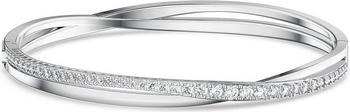 Swarovski Hyperbola Twist Armreif, Weiß, Rhodiniert (5572725)