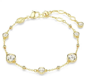 Swarovski Imber Armband Rundschliff Verstreutes Design Wei&szlig; Goldlegierungsschicht (5680094)