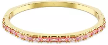 Swarovski Matrix Armreif Baguette-Schliff, Achteckform, Rosa, 18k vergoldet
