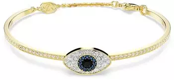 Swarovski Symbolica Armreif Böser Blick, Blau, 18k vergoldet