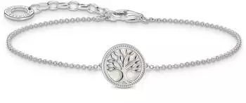 Thomas Sabo Armband mit Tree-of-Love-Anhänger und weißer Emaille Silber (A2160-007-21)
