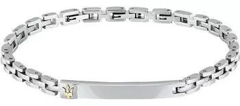 Maserati Iconic Tag Armband Edelstahl Silber (JM324AVD55)