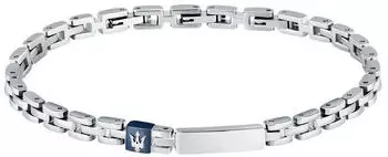 Maserati Iconic Tag Armband Edelstahl Silber (JM324AVD56)