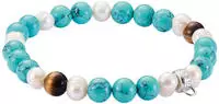 THOMAS SABO Armband "Charm Club: Bead-Armband" mit T&uuml;rkis-Imitat, oder Jaspis und