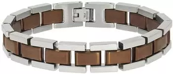 ZEEme Armband Edelstahl zweifarbig matt/glanz 21cm (389060005)