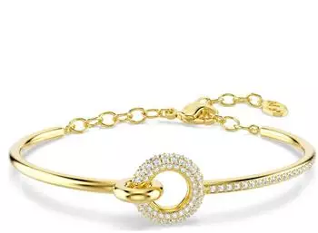 Swarovski Dextera Armreif, Rundschliff, wei&szlig;, 18K vergoldet (5743568)