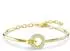 Swarovski Dextera Armreif, Rundschliff, weiß, 18K vergoldet (5743568)