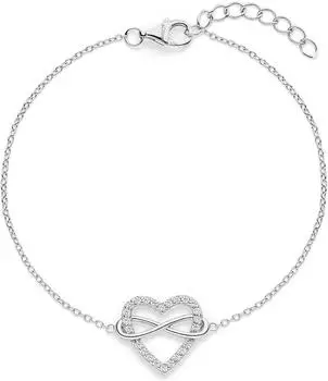 s.Oliver Armband Infinity-Herz 925er Silber, Damen (6011659.91E0.20)
