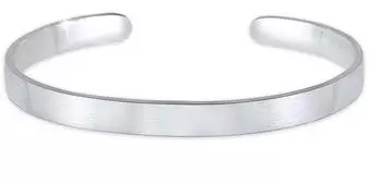 Kuzzoi Basic Bangle Herren, matt, 925 Silber, 19cm (4100968)