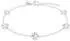 s.Oliver Flower Armband Blüten-Design Damen, Edelstahl, weiße Perle (imitiert) (30624917)