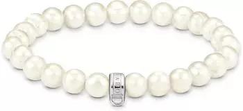 Thomas Sabo Armband 925er Silber Süßwasserperle weiß 17cm