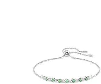 Swarovski Matrix Armband, Rundschliff, grün, rhodiniert