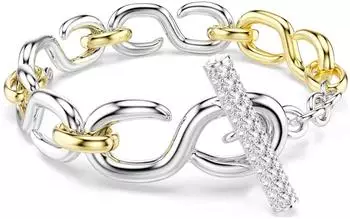 Swarovski Dextera Armband, Rundschliff, T-Steg, weiß (5741797)