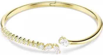Swarovski Mesmera Armreif, verschiedene Schliffe, weiß, 18K vergoldet (S) (5761639)