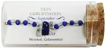 Jojo &bdquo;September" Geburtsstein Armband im Gl&auml;schen