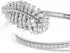 Swarovski Vienna Armreif Feder, weiß, rhodiniert, L