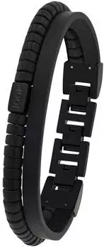 Joop! Herrenarmband Edelstahl, Achat, schwarz (2040566)