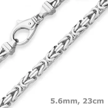 Schmuck Krone Königskette Armband 925 Silber 5,6mm 23cm (507579)