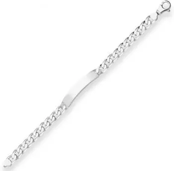 Schmuck Krone ID-Armband Panzerkette 9,7mm 925 Silber 23cm (508044)