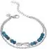 Tom Tailor Infinity-Armband Edelstahl mit Glassteinen, blau, Damen (2100643)