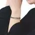 Tom Tailor Infinity-Armband Edelstahl mit Glassteinen, blau, Damen (2100643)