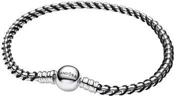Pandora MOMENTS Armband Kordel-Boxkette schwarz 17cm (593816C02-17)