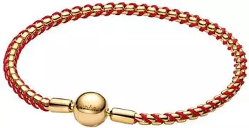 Pandora Damenarmband Schlangenkette gold/rot, 17cm (563816C01)