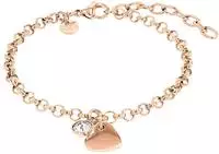 TOM TAILOR Armband "Schmuck Geschenk Edelstahl Herz" mit Kristallglas