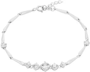 Amor Armband „elegant" Sterlingsilber mit Zirkonia, Damen, 19cm (72692102-0)