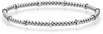 Schmuck Krone Cubic-Armband mit Rollo 2mm elastisch 585 Weißgold (38141)