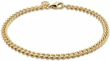 Kuzzoi Panzerarmband 925 Sterling Silber vergoldet Herren, 19cm (0203170626_19)