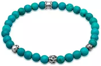 Kuzzoi Armband Howlith türkis Bead 925er Silber Herren (0208271922_21)