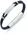 Police Twincord Armband Leder/Edelstahl blau, Herren (PEAGB0040102)