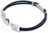 Police Twincord Armband Leder/Edelstahl blau, Herren (PEAGB0040102)