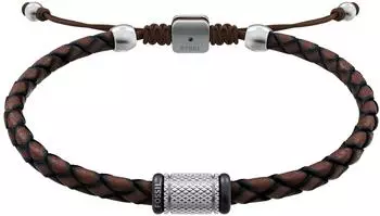 Fossil Machine Herren-Armband Leder & Edelstahl, braun (JF05009998)