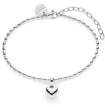 Tamaris Tiny Steel Heart Armband silber, Edelstahl, Damen (TJ-0833-B-21)