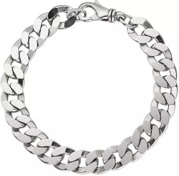 Schmuck Krone Panzerarmband diamantiert, 925 Silber, 11,4mm, 23cm (21346)