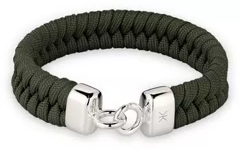 Kuzzoi Armband 925 Sterling Silber, oliv, Herren, Gr. 19 (86192160-19)
