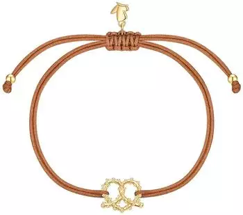 Glanzstücke München Armband Herz-Breze Edelstahl gelbgold, braun, Damen (32286138)