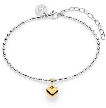 Tamaris Tiny Steel Heart Armband Edelstahl, gold/silber (TJ-0836-B-21)