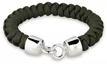 Kuzzoi Armband ohne Stein 925 Sterling Silber, gr&uuml;n, Herren, Gr. 19 (82663365-19)