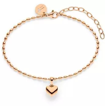 Tamaris Tiny Steel Heart Armband Edelstahl, ros&eacute;gold (TJ-0835-B-21)