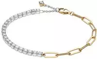 Pandora 564821C01 Damen-Armband Zweifarbig Glieder & Tennisband