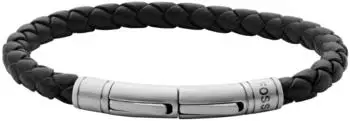 Fossil Vintage Casual geflochtenes Lederarmband, braun, Herren (JF04089040)